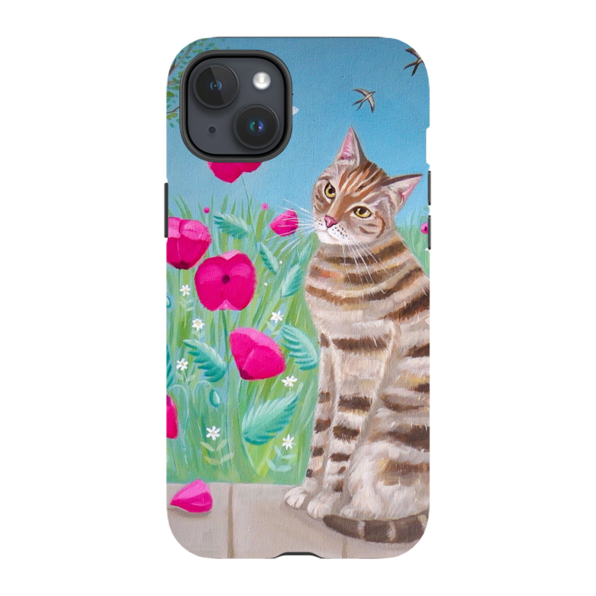 iPhone MagSafe Tough Case - Cat Floral By Mary Stubberfield