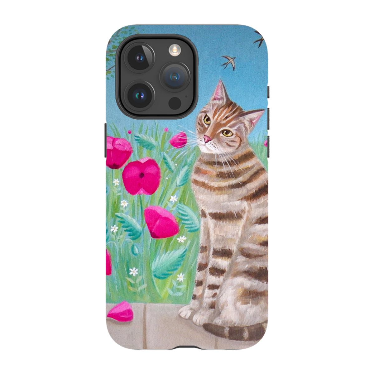 iPhone MagSafe Tough Case - Cat Floral By Mary Stubberfield
