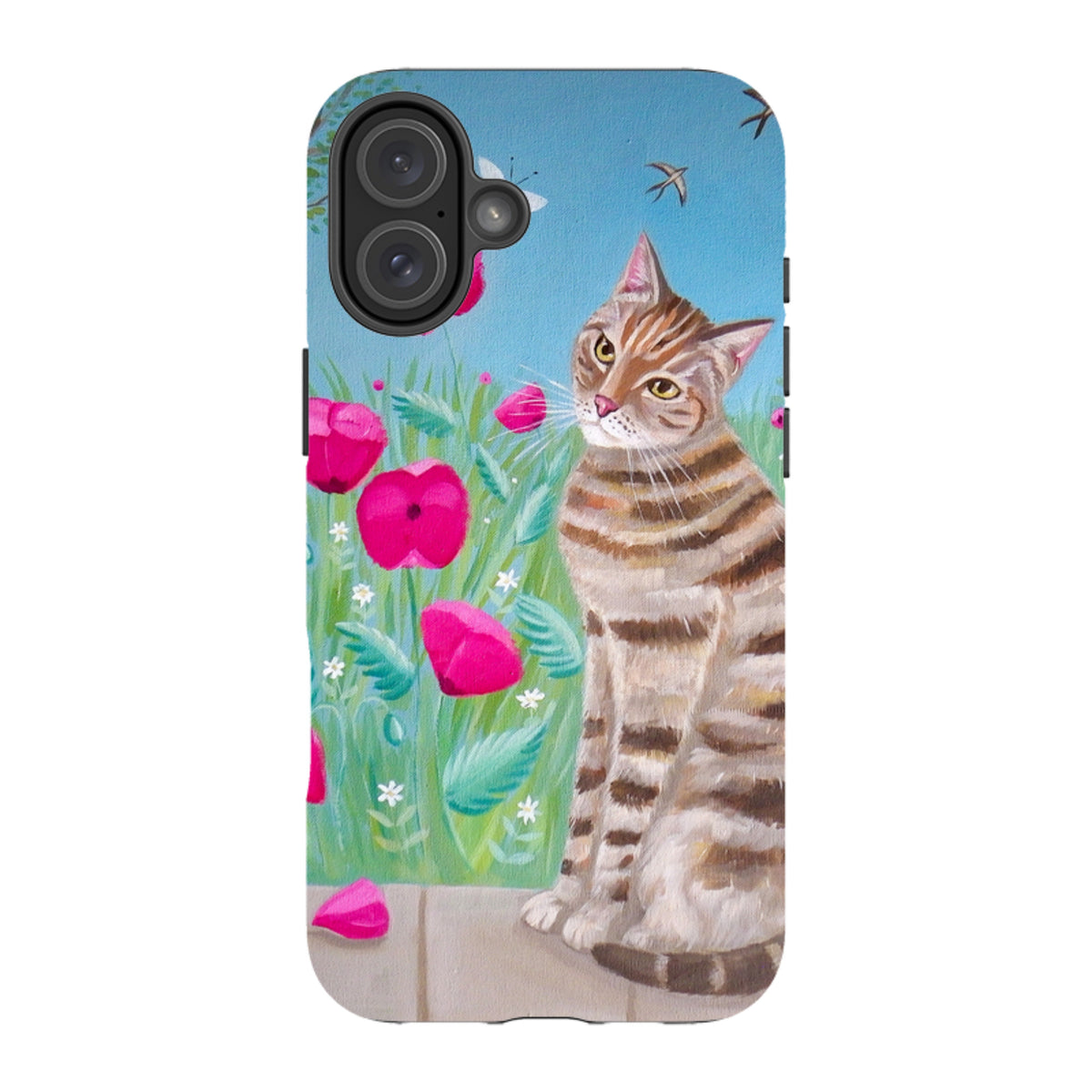 iPhone MagSafe Tough Case - Cat Floral By Mary Stubberfield