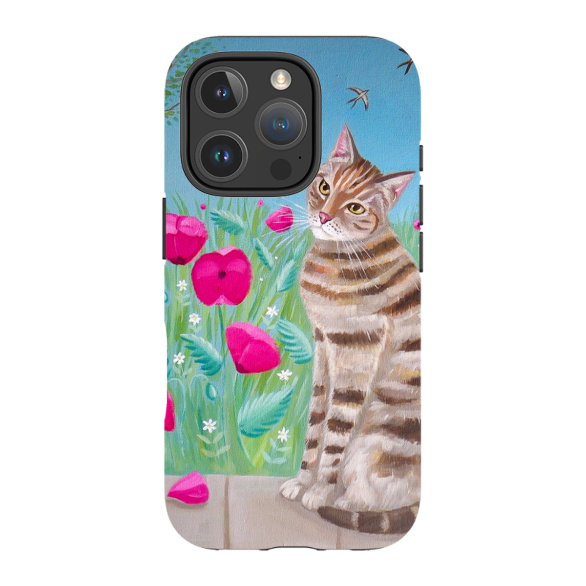 iPhone MagSafe Tough Case - Cat Floral By Mary Stubberfield