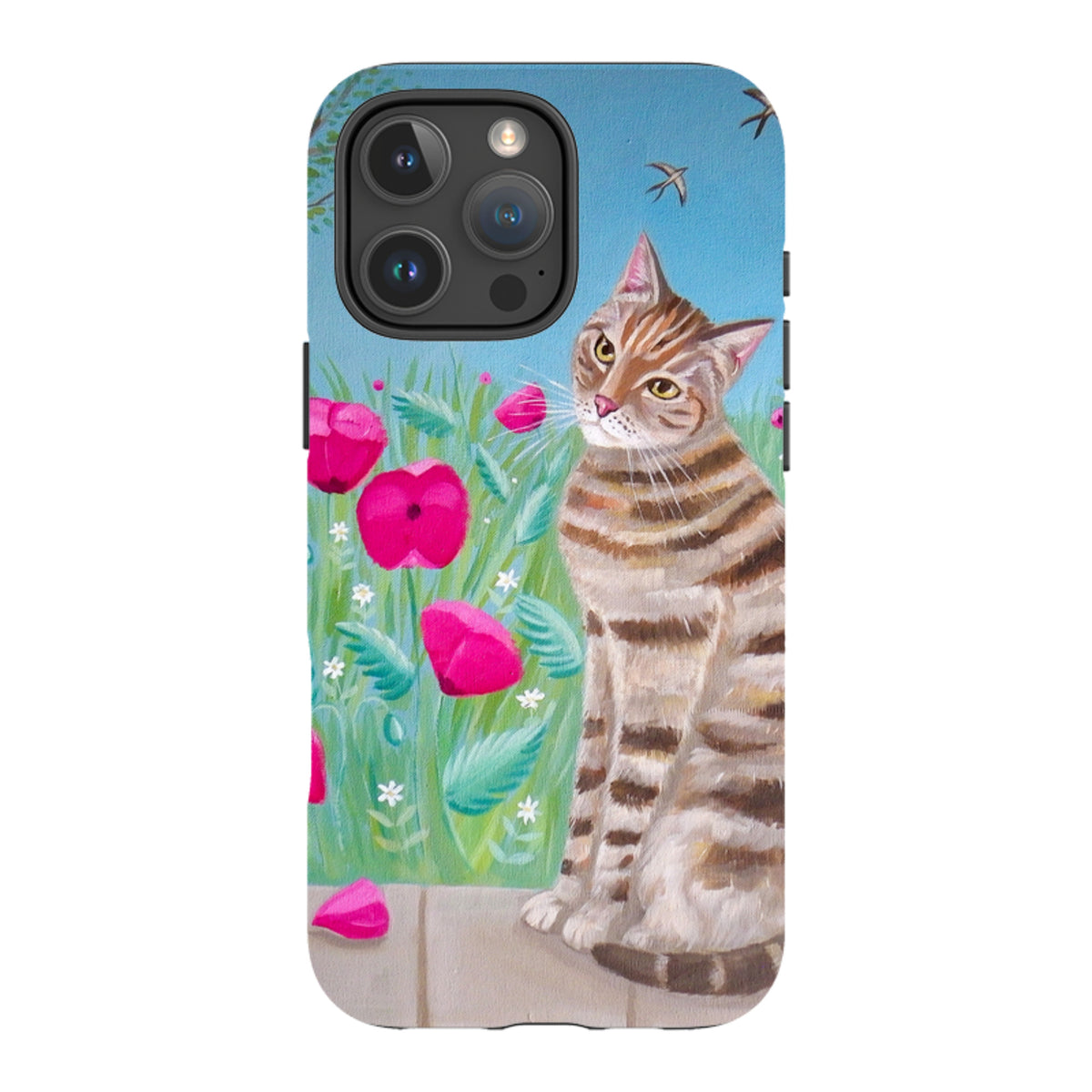 iPhone MagSafe Tough Case - Cat Floral By Mary Stubberfield