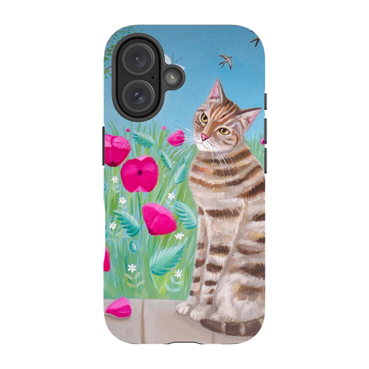 iPhone MagSafe Tough Case - Cat Floral By Mary Stubberfield