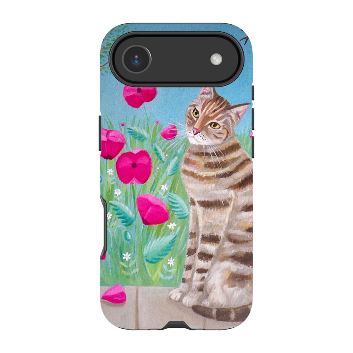 iPhone MagSafe Tough Case - Cat Floral By Mary Stubberfield