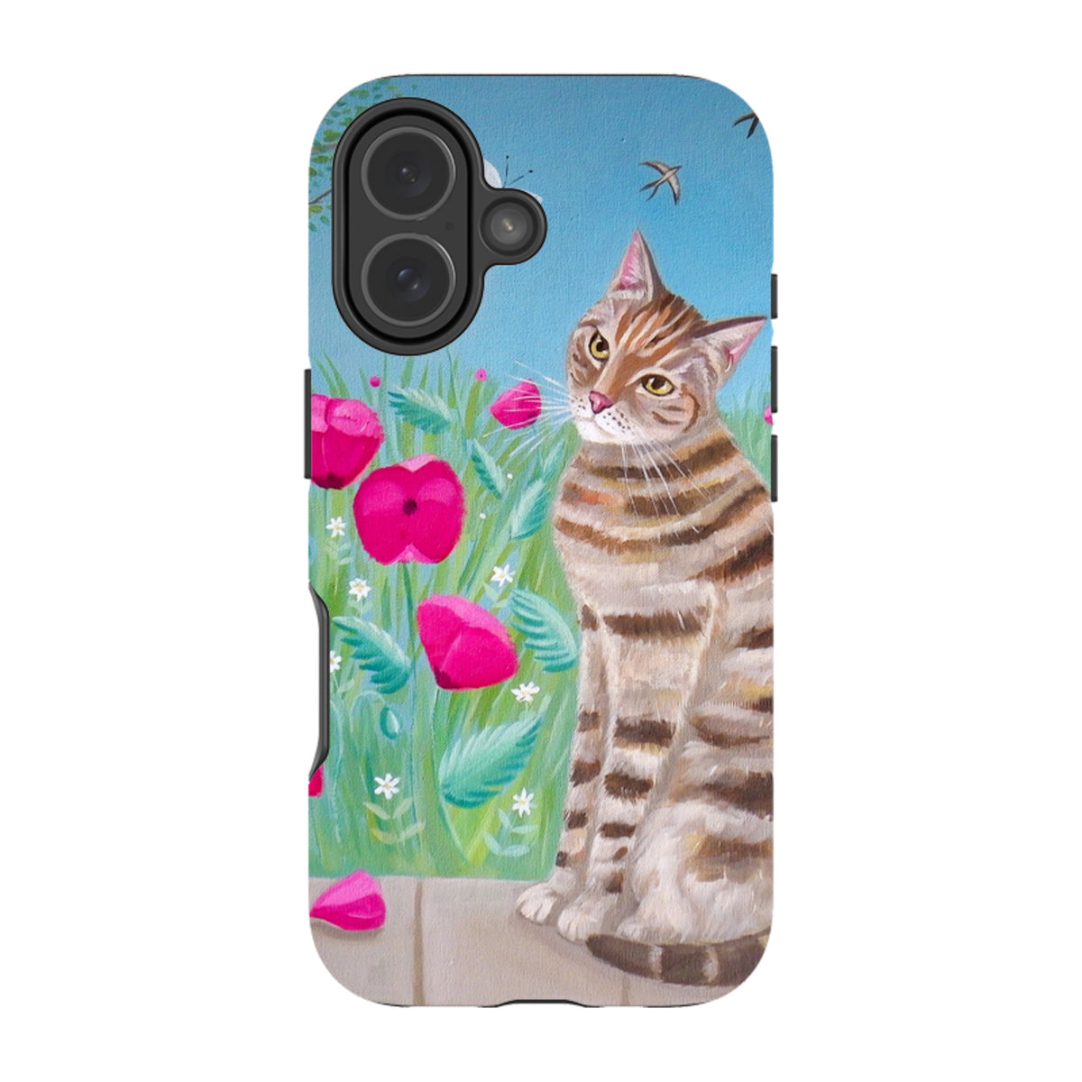 iPhone MagSafe Tough Case - Cat Floral By Mary Stubberfield