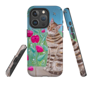 iPhone MagSafe Tough Case - Cat Floral By Mary Stubberfield