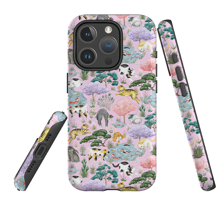 iPhone MagSafe Tough Case - Cat Garden By Catherine Rowe