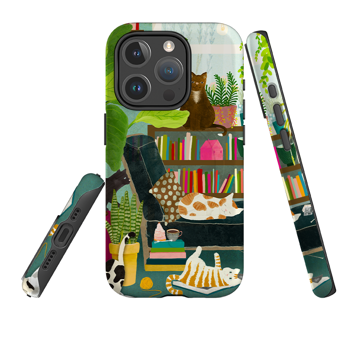 iPhone MagSafe Tough Case - Cat Library By Katherine Quinn