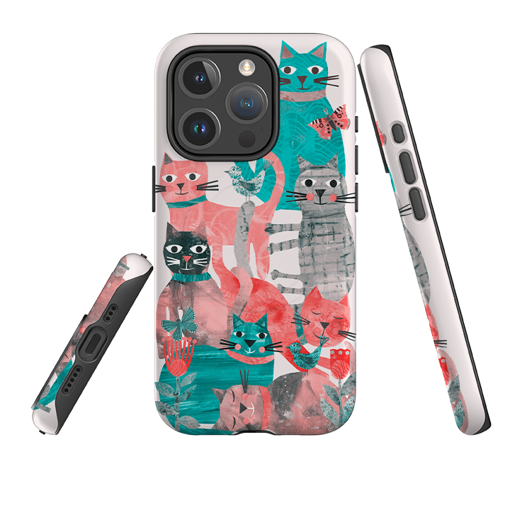 iPhone MagSafe Tough Case - Cat Party II By Tracey English