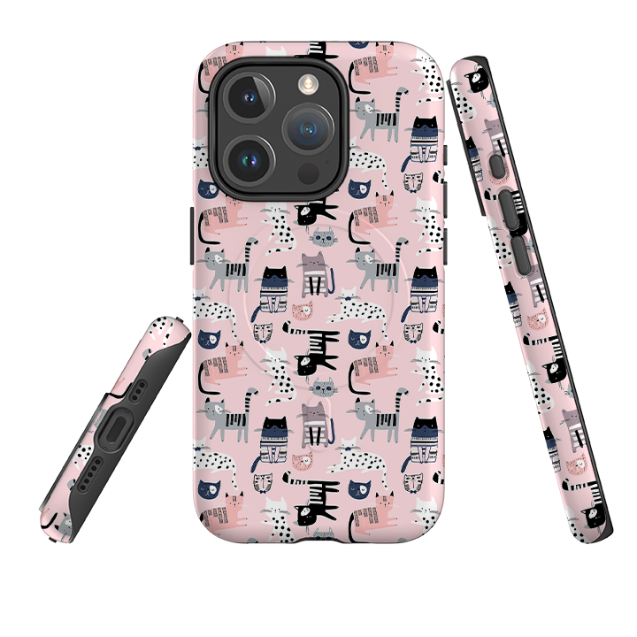 iPhone MagSafe Tough Case -  Cat-titude Pattern