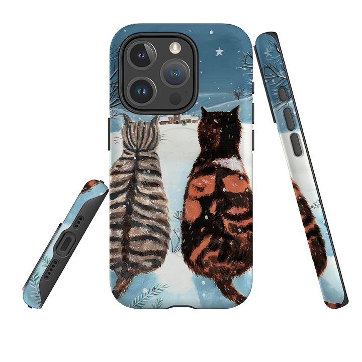 iPhone MagSafe Tough Case - Cat Xmas By Mary Stubberfield