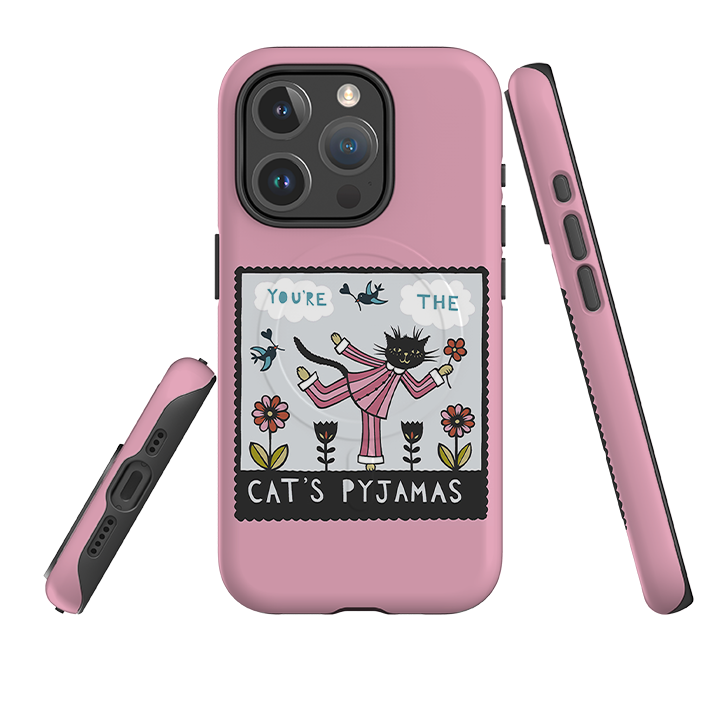 iPhone MagSafe Tough Case -  Cats Pyjamas Pink By Suzy Taylor