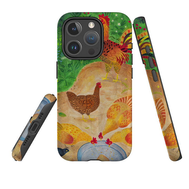 iPhone MagSafe Tough Case - Chickens By Bex Parkin