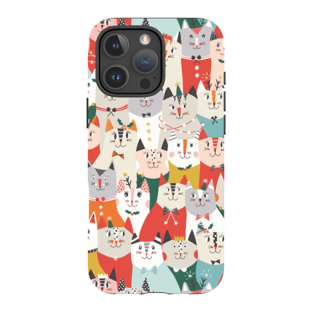 iPhone MagSafe Tough Case - Christmas Cats By Ali Brookes