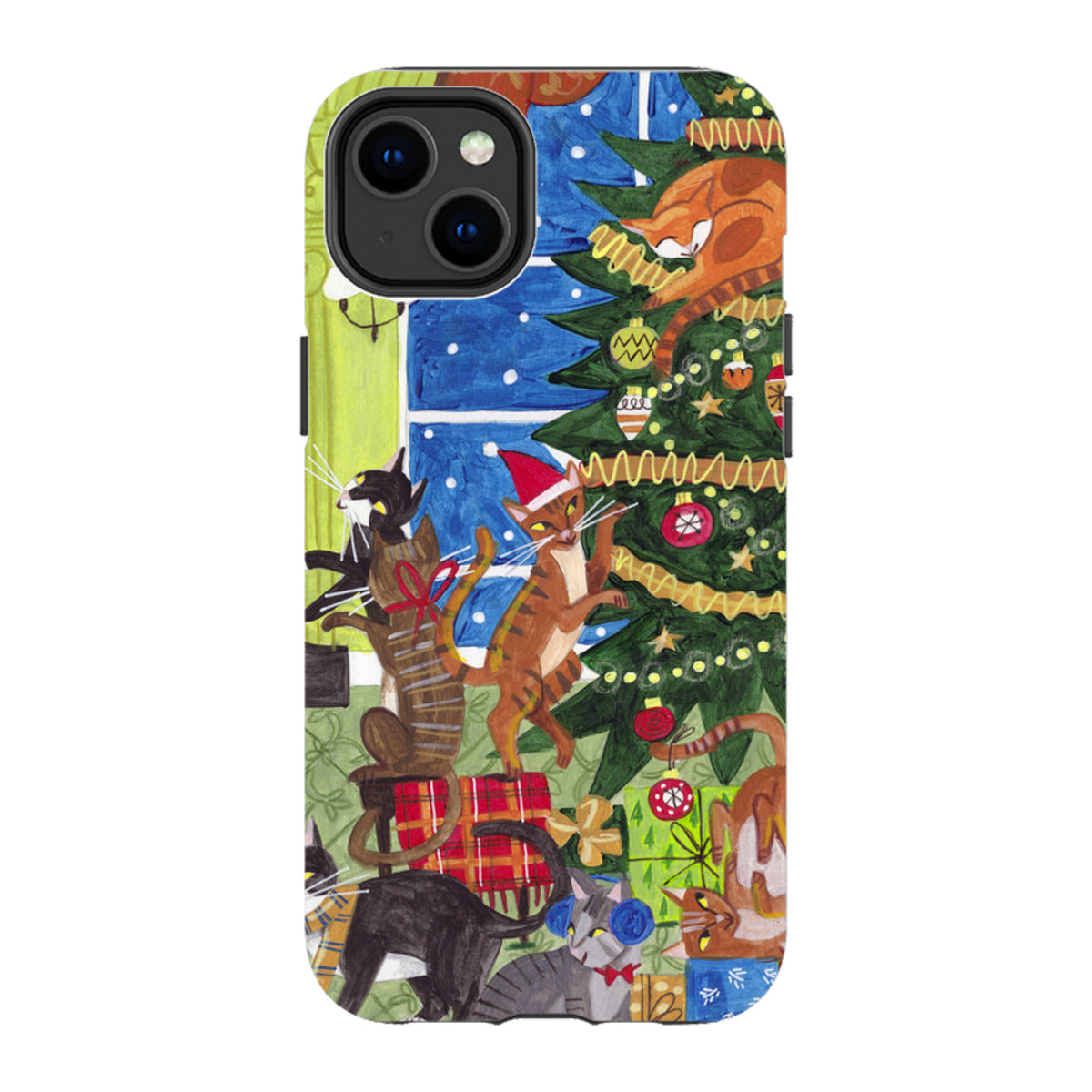 iPhone MagSafe Tough Case – Weihnachtskatzen von Caroline Bonne Muller