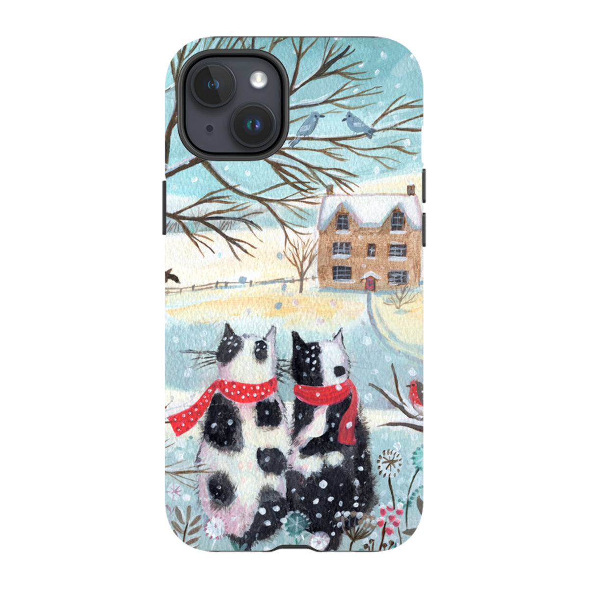 iPhone MagSafe Tough Case - Christmas Cats By Mary Stubberfield