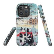 iPhone MagSafe Tough Case - Christmas Cats By Mary Stubberfield