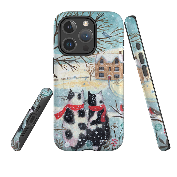 iPhone MagSafe Tough Case - Christmas Cats By Mary Stubberfield