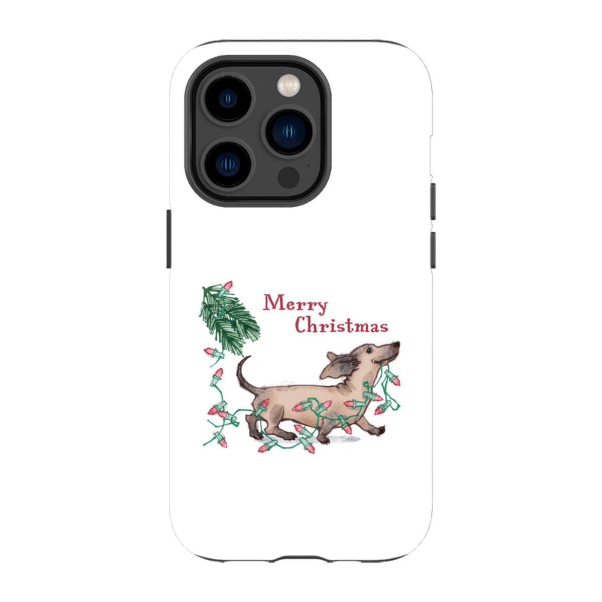 iPhone MagSafe Tough Case -  Christmas Daschund By Liane Payne