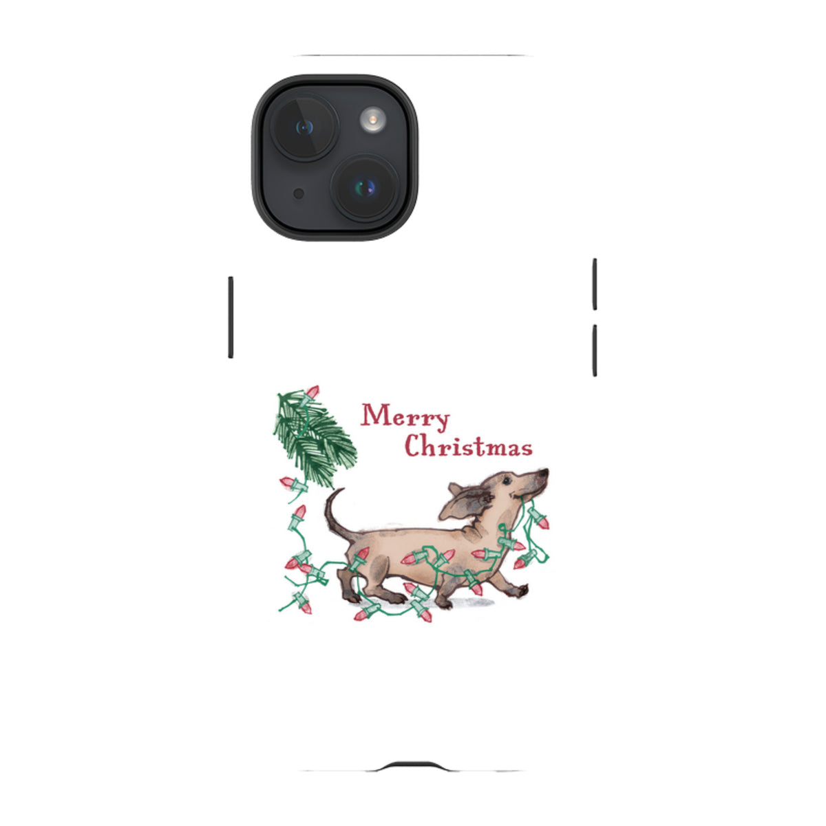 iPhone MagSafe Tough Case -  Christmas Daschund By Liane Payne