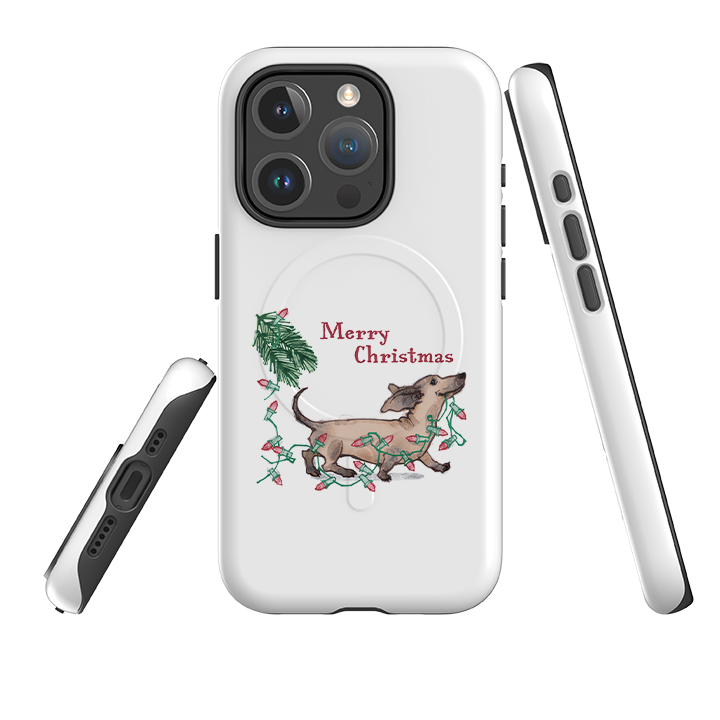 iPhone MagSafe Tough Case -  Christmas Daschund By Liane Payne
