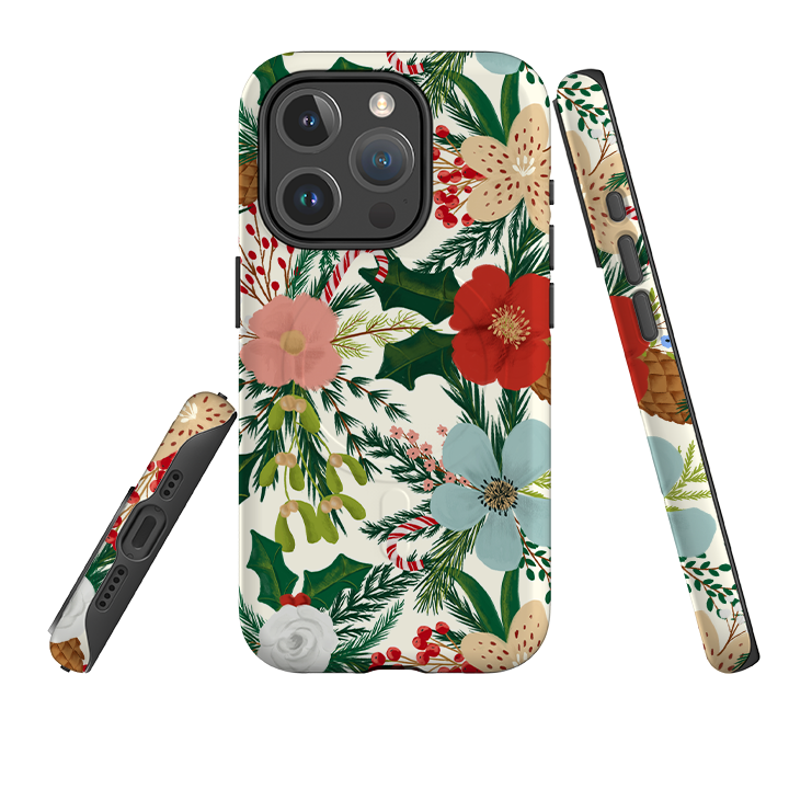 iPhone MagSafe Tough Case - Christmas Florals By Abby Jacobs
