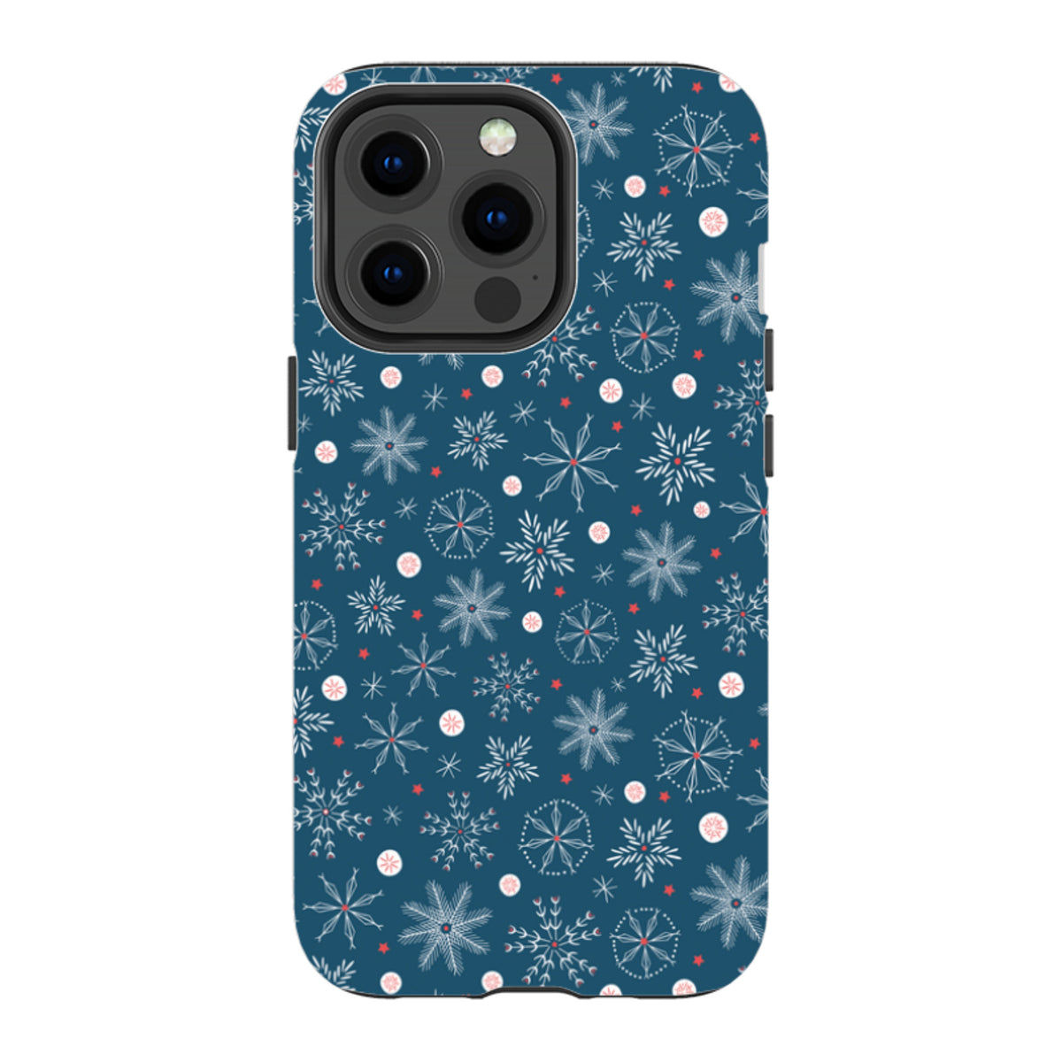 iPhone MagSafe Tough Case - Christmas Snowflakes By Ali Brookes