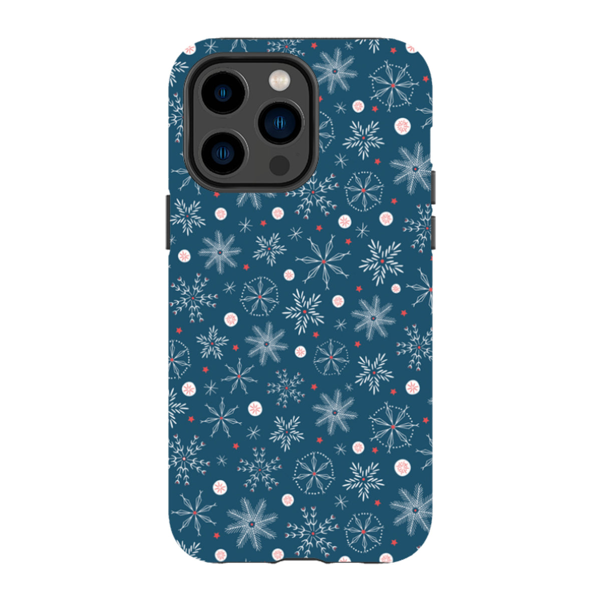 iPhone MagSafe Tough Case - Christmas Snowflakes By Ali Brookes