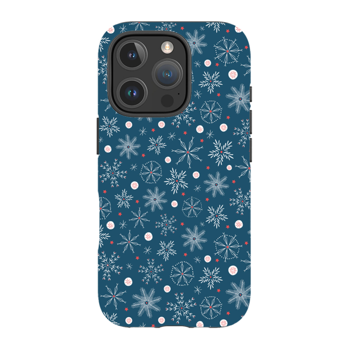 iPhone MagSafe Tough Case - Christmas Snowflakes By Ali Brookes