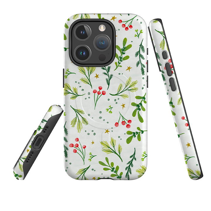 iPhone MagSafe Tough Case -  Christmas Stars By Katherine Quinn