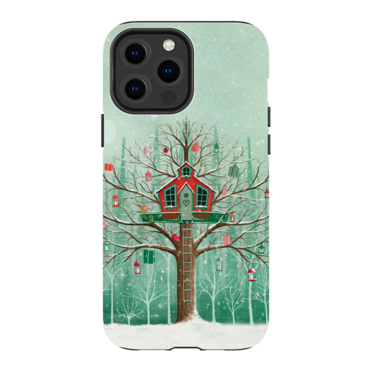 iPhone MagSafe Tough Case - Christmas Tree House By Maja Lindberg