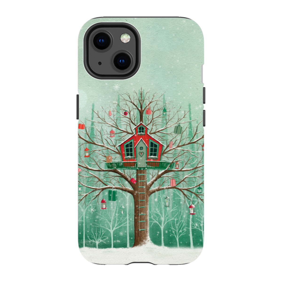 iPhone MagSafe Tough Case - Christmas Tree House By Maja Lindberg