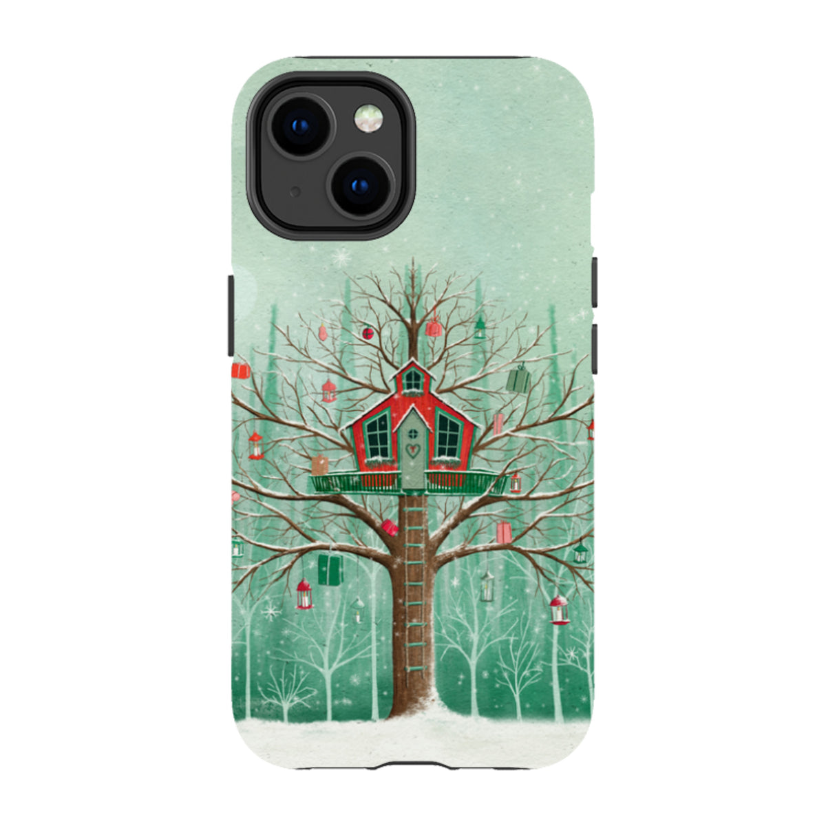 iPhone MagSafe Tough Case - Christmas Tree House By Maja Lindberg