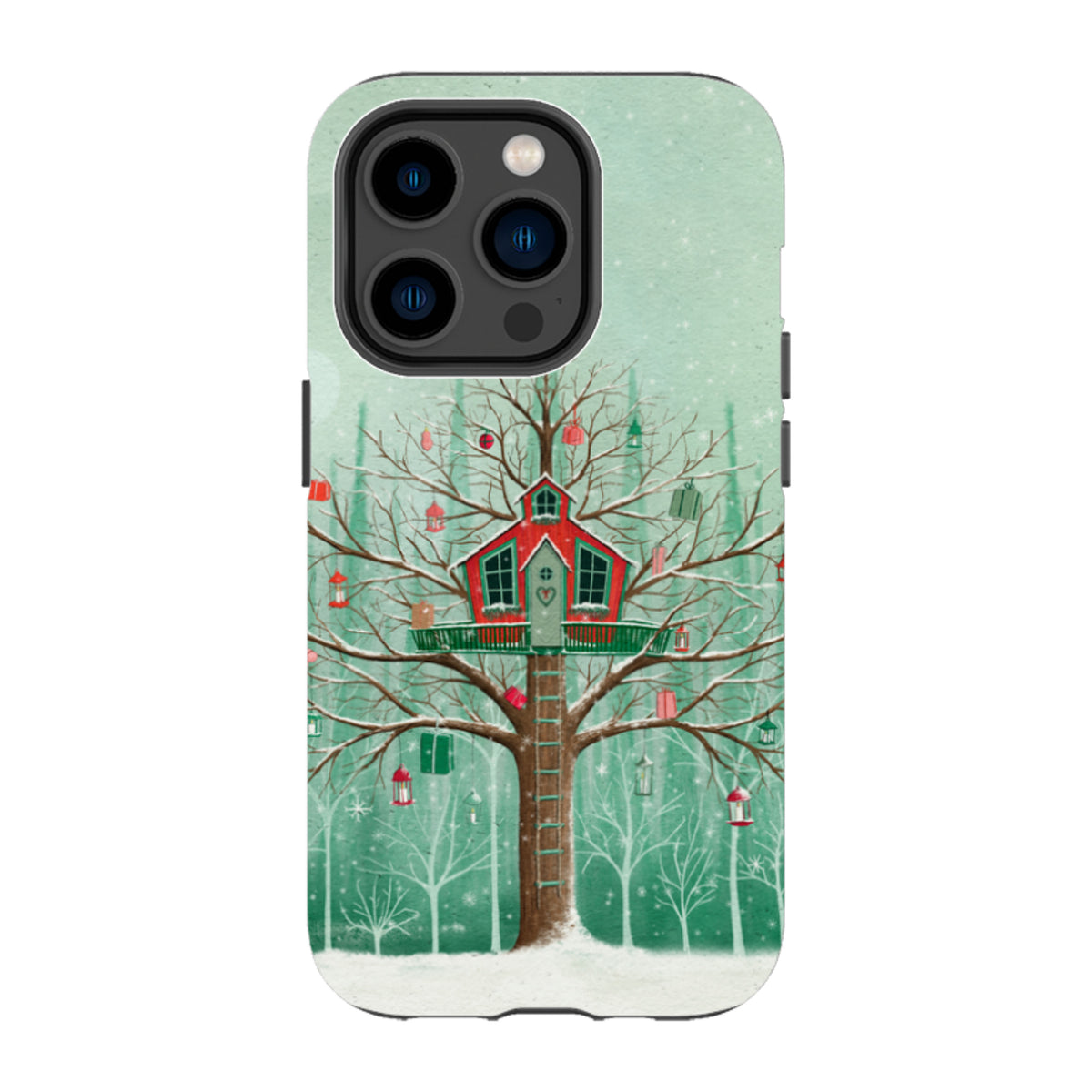 iPhone MagSafe Tough Case - Christmas Tree House By Maja Lindberg