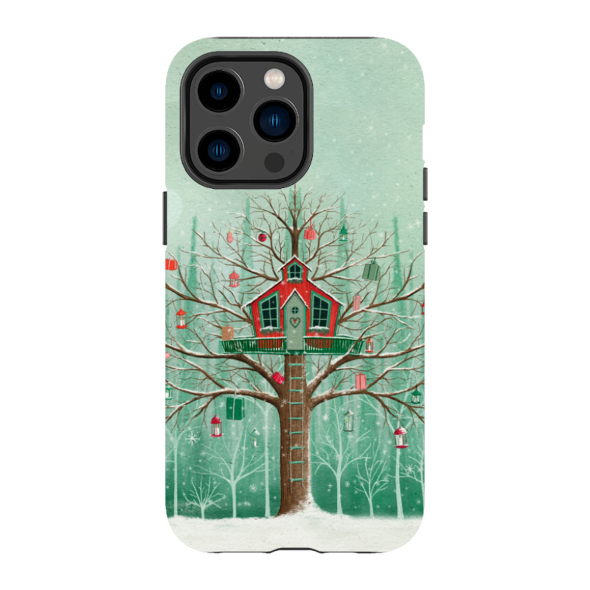 iPhone MagSafe Tough Case - Christmas Tree House By Maja Lindberg
