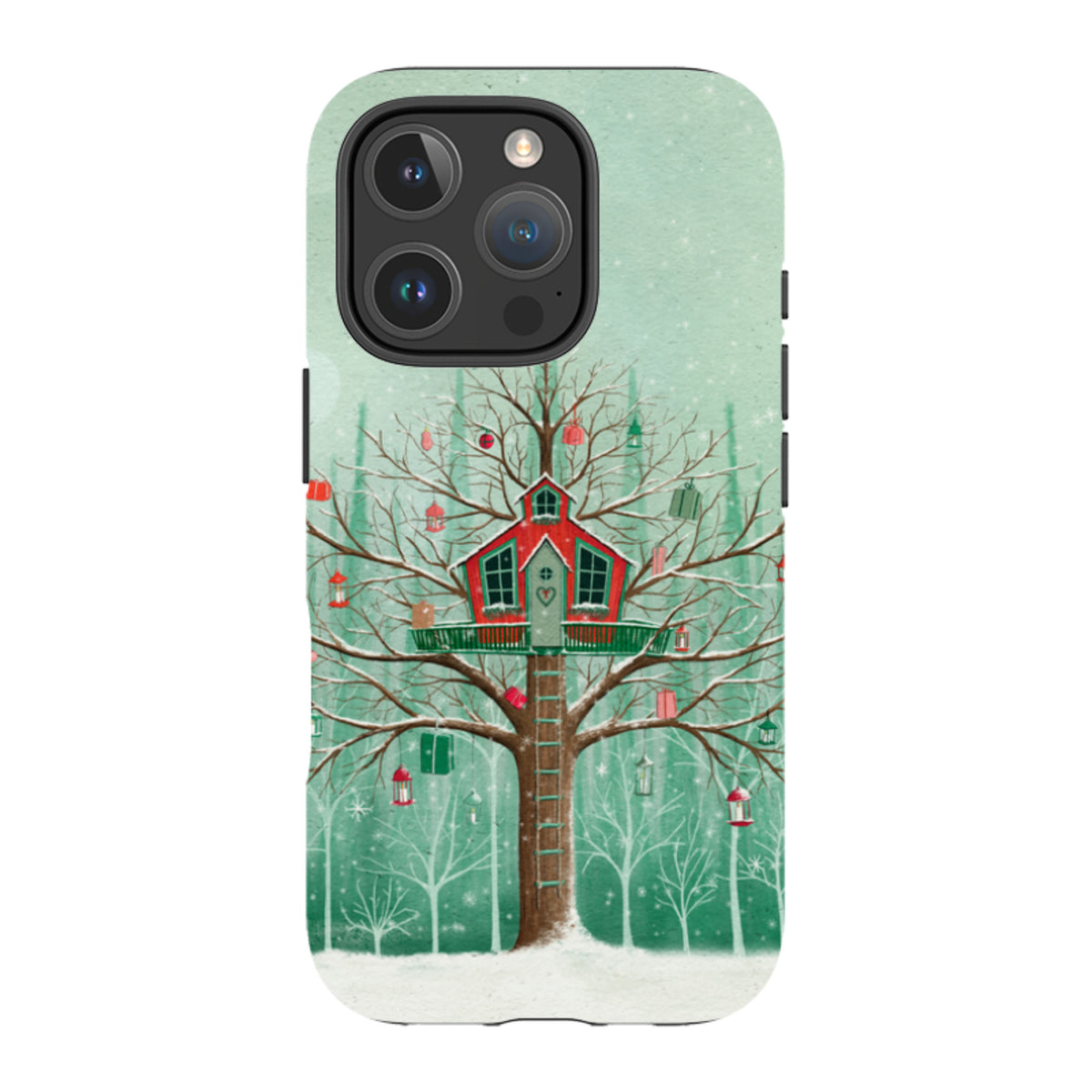 iPhone MagSafe Tough Case - Christmas Tree House By Maja Lindberg