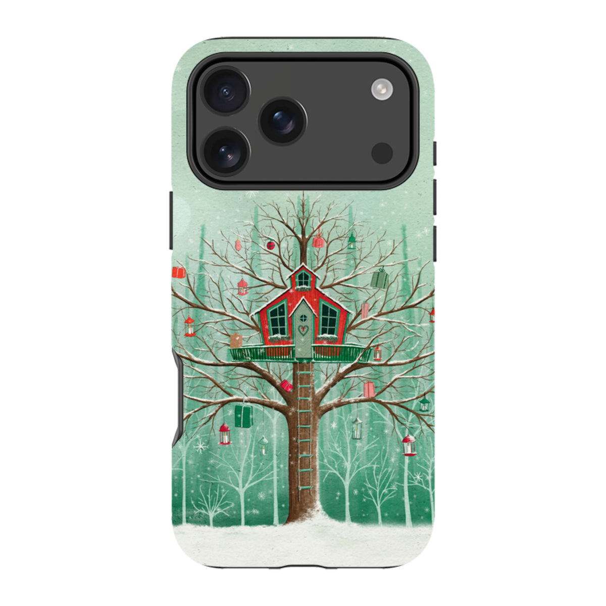 iPhone MagSafe Tough Case - Christmas Tree House By Maja Lindberg