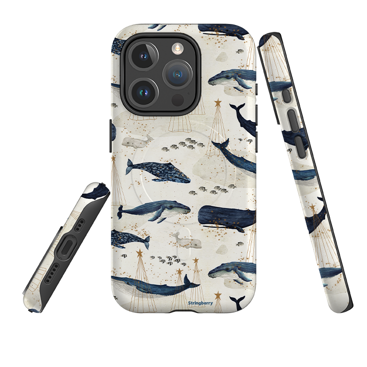 iPhone MagSafe Tough Case - Christmas Whale III By Katherine Quinn