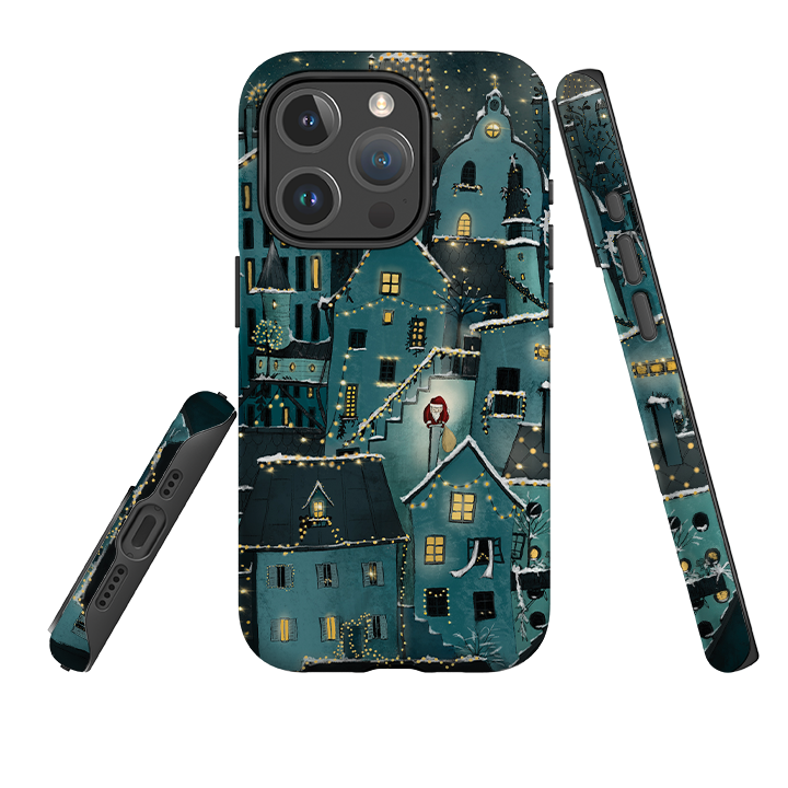 iPhone MagSafe Tough Case - City Winkles Blue By Maja Lindberg