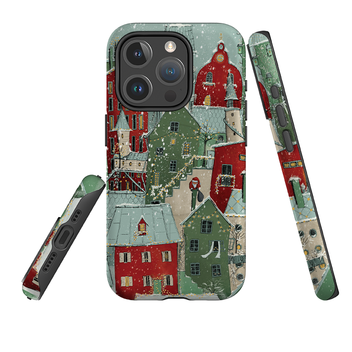 iPhone MagSafe Tough Case – City Winkles Rot von Maja Lindberg