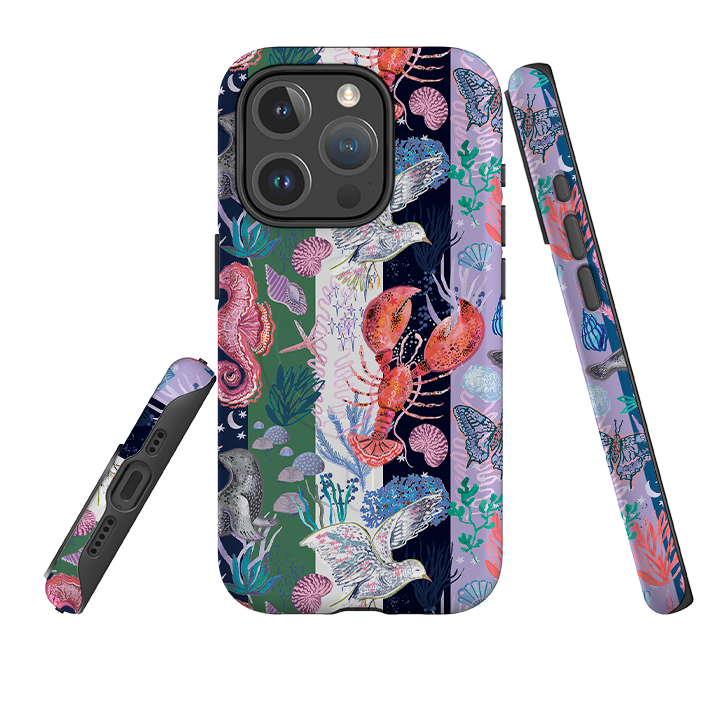iPhone MagSafe Tough Case - Coastal Calling Stripe I By Emma Frances Grant