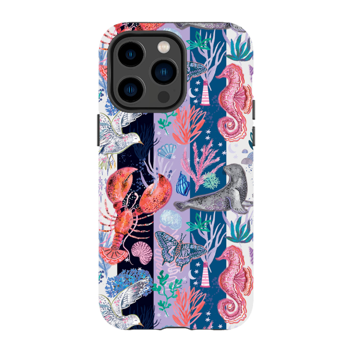 iPhone MagSafe Tough Case - Coastal Calling Stripe III By Emma Frances Grant
