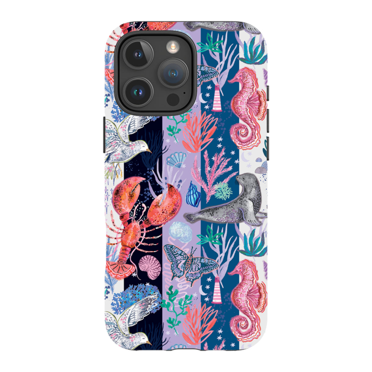 iPhone MagSafe Tough Case - Coastal Calling Stripe III By Emma Frances Grant