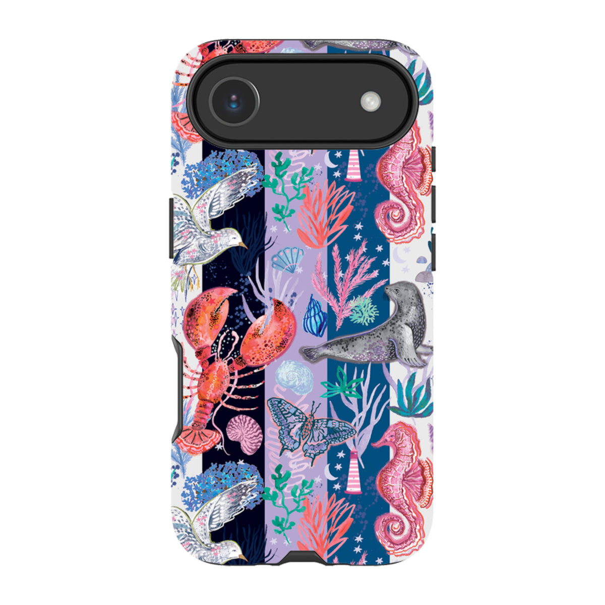 iPhone MagSafe Tough Case - Coastal Calling Stripe III By Emma Frances Grant