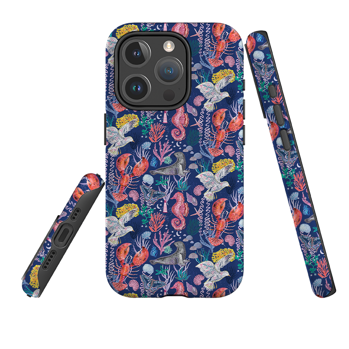 iPhone MagSafe Tough Case - Coastline Pattern C By Emma Frances Grant
