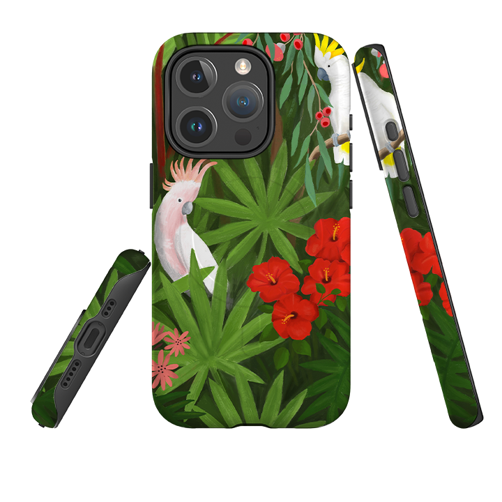 iPhone MagSafe Tough Case - Cockatoo Jungle By Bex Parkin