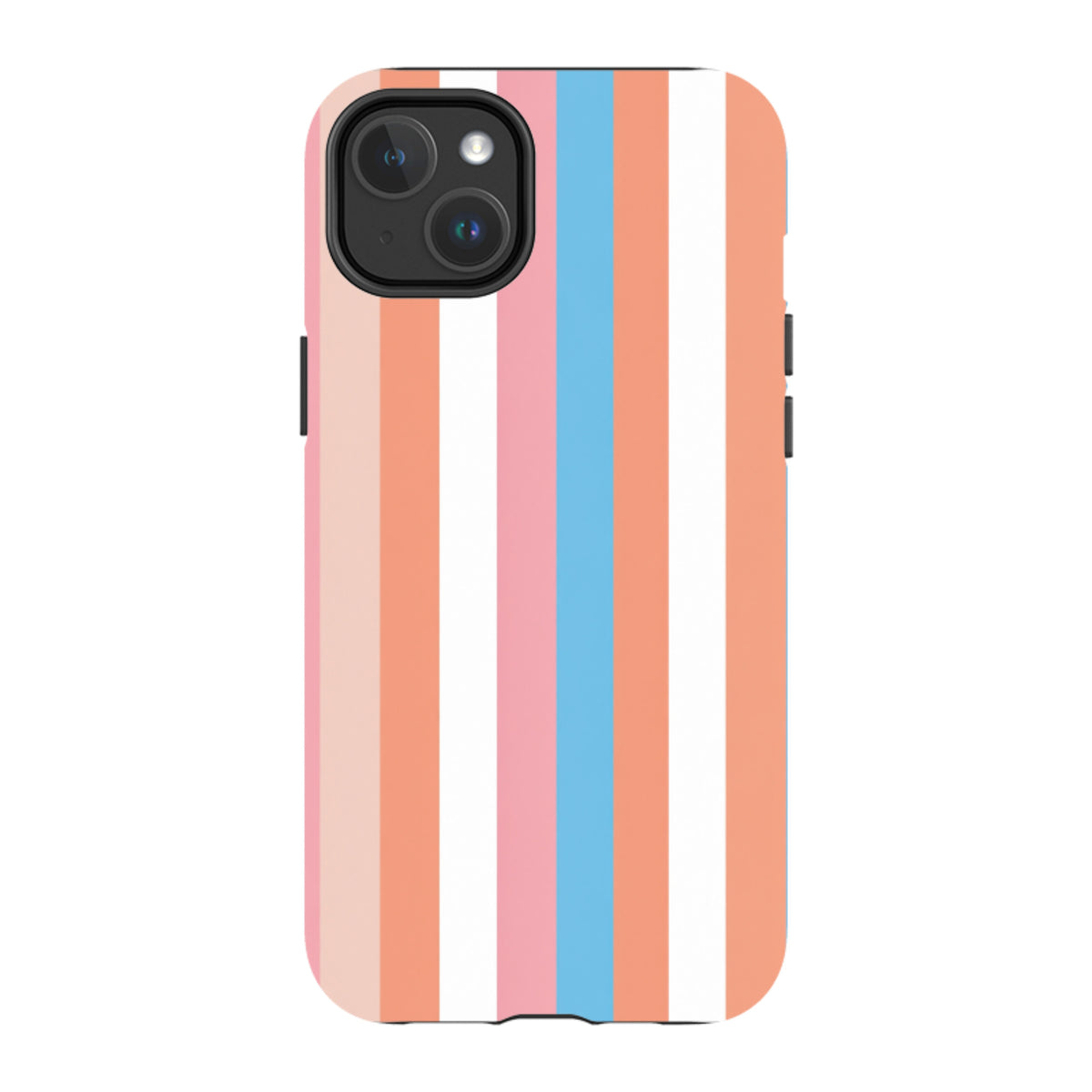 iPhone MagSafe Tough Case - Coral Pink Stripe