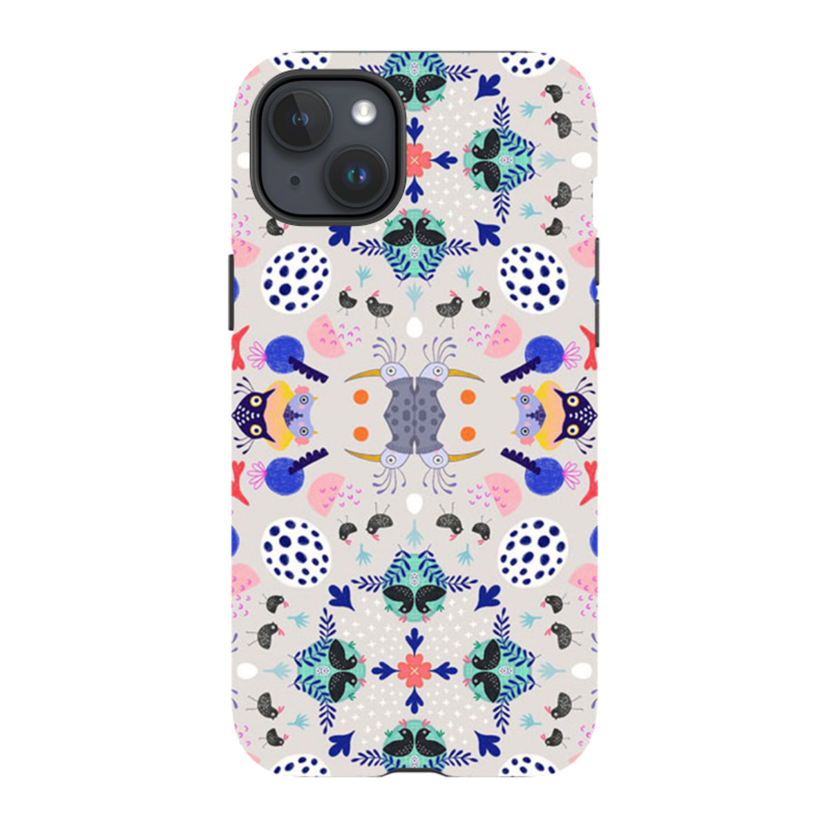 iPhone MagSafe Tough Case -  Crazy Bird Pattern By Mia Underwood