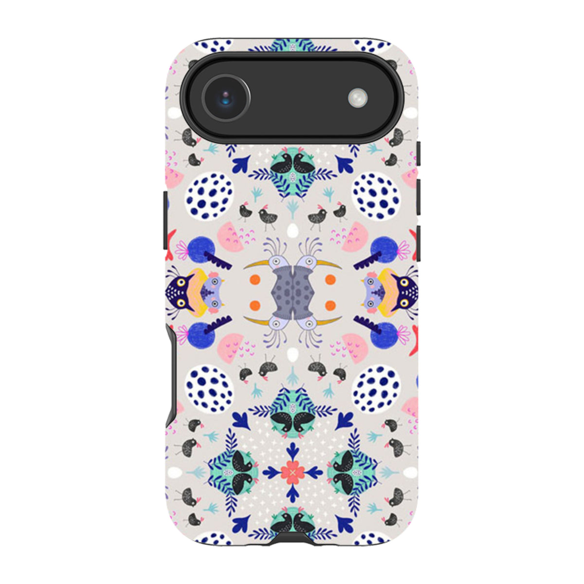 iPhone MagSafe Tough Case -  Crazy Bird Pattern By Mia Underwood