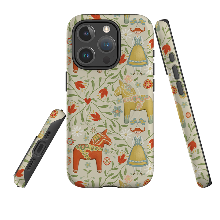 iPhone MagSafe Tough Case - Dala Horse By Maja Lindberg