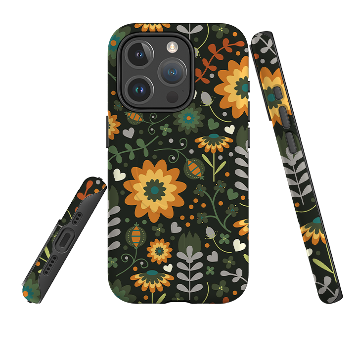 iPhone MagSafe Tough Case -  Dark Floral By Suzy Taylor